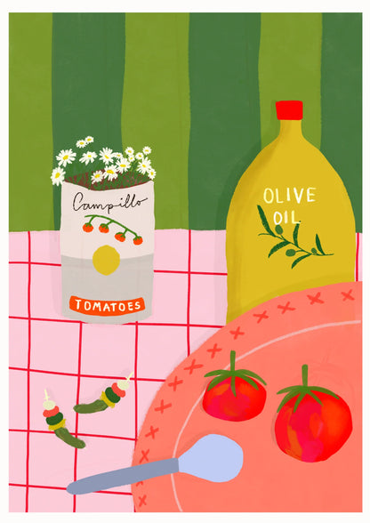 Lámina aceite y Tomate Campillo Olive Oil