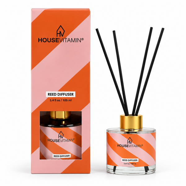 Difusor de varillas Té Verde 100 ml con caja sobre fondo blanco