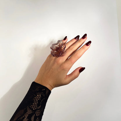 Anillo Flor Mini Magnolia Topo