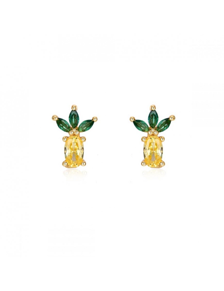 Mini Pendientes Piña Brillantes