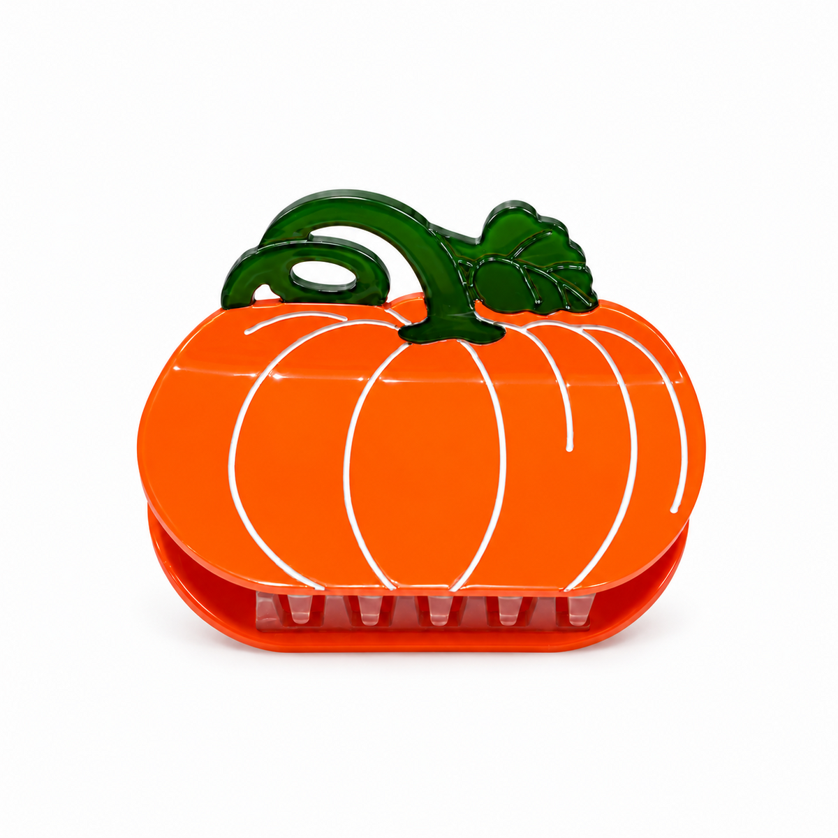 Pinza de Pelo Calabaza — foto frontal de estudio sobre blanco