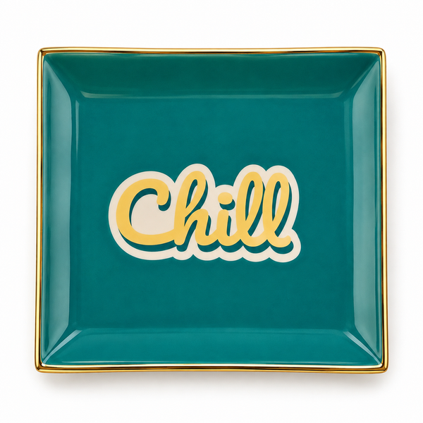 Plato Cuadrado Verde Chill