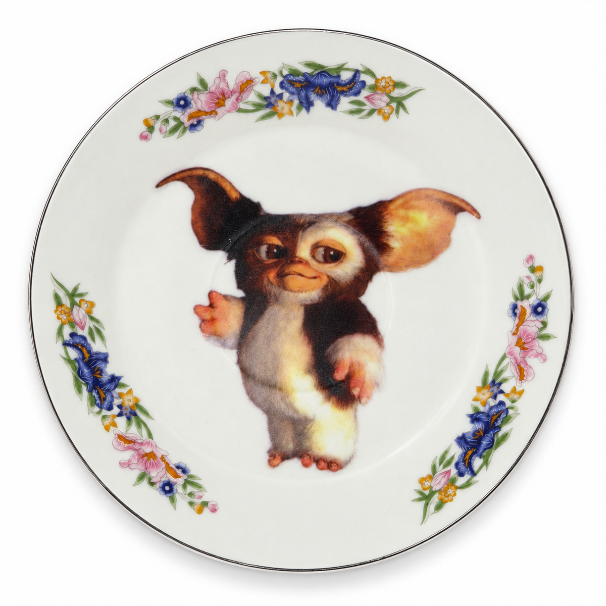 Plato Gremlim Gizmo sobre fondo blanco