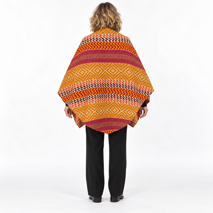 Poncho étnico vista trasera