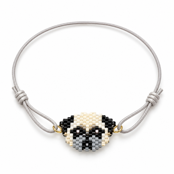 Pulsera Elástica Miyuki Carlino — fondo blanco