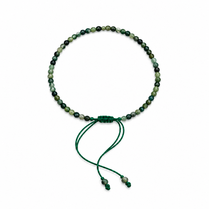 Pulsera Piedras Naturales - Ágata verde